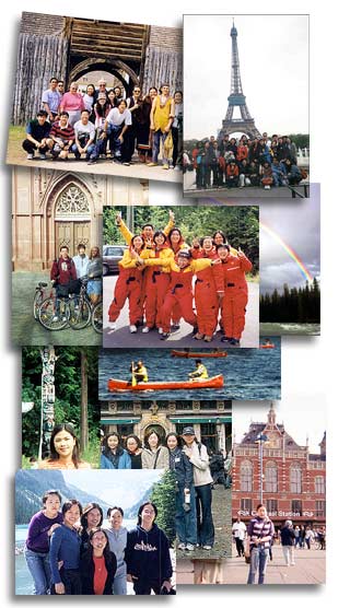 Students on their globetrotting MILE adventures.